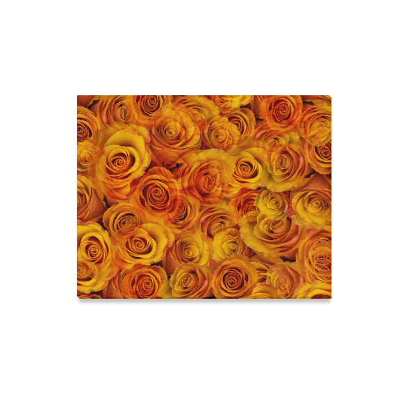 Grenadier Tangerine Roses Canvas Print 20