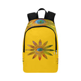 Yellowish Eye Flower Fabric Backpack for Adult (Model 1659)