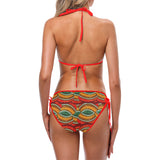 Red Tawny Green Locks Custom Bikini Swimsuit (Model S01)