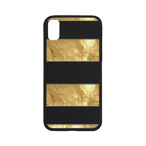 Black Gold Stripes iPhone X Case