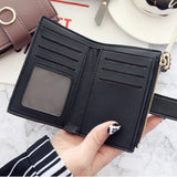 Women Coin Pouch Solid Simple Credit Card Key Small Wallet Mini