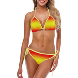 Red Yellow Red Custom Bikini Swimsuit (Model S01)