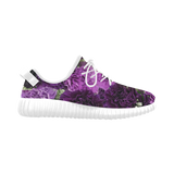 Little Purple Carnations Grus Women's Breathable Woven Running Shoes (Model 022)