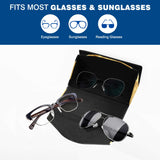 Black Gold Stripes Custom Foldable Glasses Case