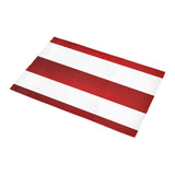 Red White Stripes Bath Rug 16''x 28''