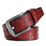 Men Pin Buckle Genuine Leather Cowhide Belt