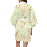 Caper Peach Chiffon Kimono Robe