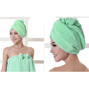 Women Turban Microfiber Fabric Thickening Dry Hair Towel Super Absorbent Shower Towel Cap