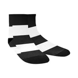 Black White Stripes Quarter Socks