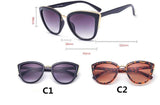 Women Vintage Cat Eye Designer Cute Eyewear Sunglasses