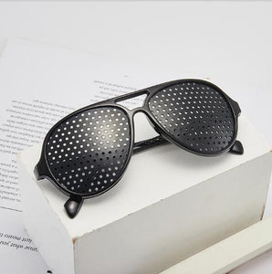 Pin Hole Eye Training Eyewear Exercise Improve Eyesight Sunglasses