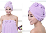 Women Turban Microfiber Fabric Thickening Dry Hair Towel Super Absorbent Shower Towel Cap