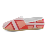 Shades of Red Patchwork Women's Casual Shoes (Model 004)