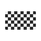 Black White Checkered Doormat 30"x18"