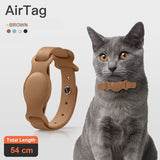 Leather Pet Adjustable Apple Airtag Tracker Anti-Lost Case Collar