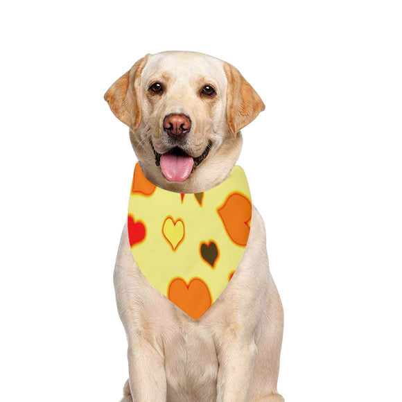 Hearts Pattern Pet Dog Bandana/Large Size