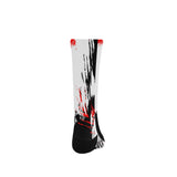 Black White Overdrawn Custom Socks for Women