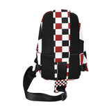 Black Red White Checker Chest Bag (Model 1678)
