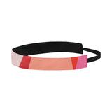 Shades of Red Patchwork Sports Headband