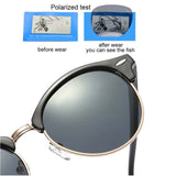 Polarized Sunglasses Women Round Driving Eyewear Luxury Brand Goggles