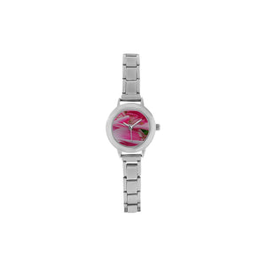 Pretty in Pink Flowers Women's Italian Charm Watch(Model 107)