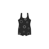 Black Polka Dots Classic One Piece Swimwear (Model S03)
