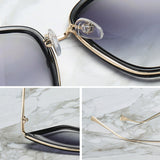 Big Cat Eye Women Black Mirror Designer Brand High Quality Vintage Sunglasses