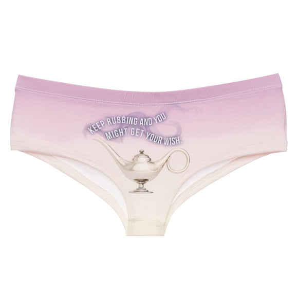 Women Aladdin Lamp Pink Funny Print Underwear Cute Briefs Panties