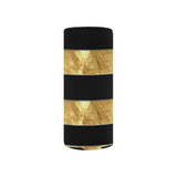 Black Gold Stripes Neoprene Water Bottle Pouch/Small