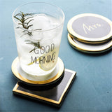 Couple Marble Pattern Ceramic Drink Coaster Mat Pad Table Mr Mrs Decoration