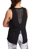 Women Sleeveless Shirt Tank Top Quick Dry Mesh Sport Vest Sportswear