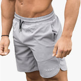 ECHT Men Sweatpants Solid Color Fitness Quick Dry Crossfit Sports Shorts