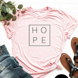 Women Faith Hope Love Christian T-shirt Short Sleeve Cotton Top