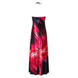 Boho Floral Women Plus Size Maxi Spaghetti Strap Sleeveless Dress