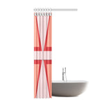Shades of Red Patchwork Shower Curtain 36"x72"