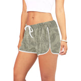 Eagle Taupe Gray Women's All Over Print Relaxed Shorts (Model L19)