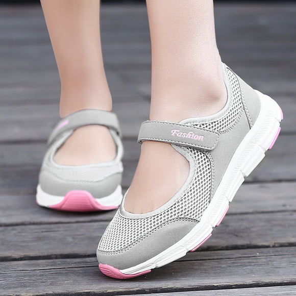 Women Fashion Sneakers Mesh Breathable Trainers Basket No Lace Shoes