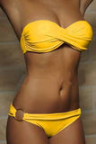 Women's Attractive Solid Color Bikini Swimsuit