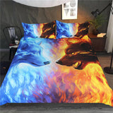 Dream Catcher by JoJoesArt Moon Eclipse Wolf Duvet Cover Bed Set 3pcs Galaxy Print