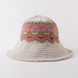 Women Bucket Hat Crochet Knit Panama Hip Hop Cap