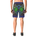 Bluish Elements Men's All Over Print Elastic Beach Shorts (Model L20)