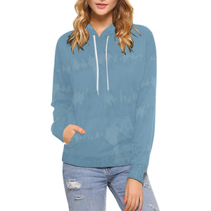 Airforce Blue Horizon All Over Print Hoodie (for Women)