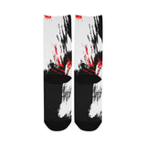 Black White Overdrawn Custom Socks for Women