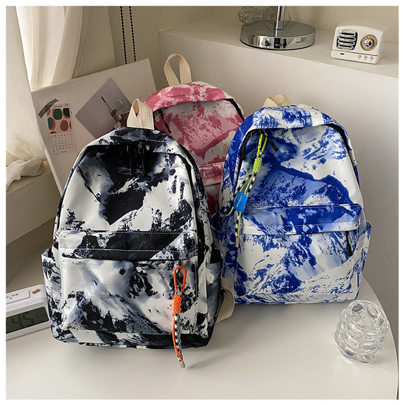Colorful Tie Dye Street Trend Square Vertical Section Backpack