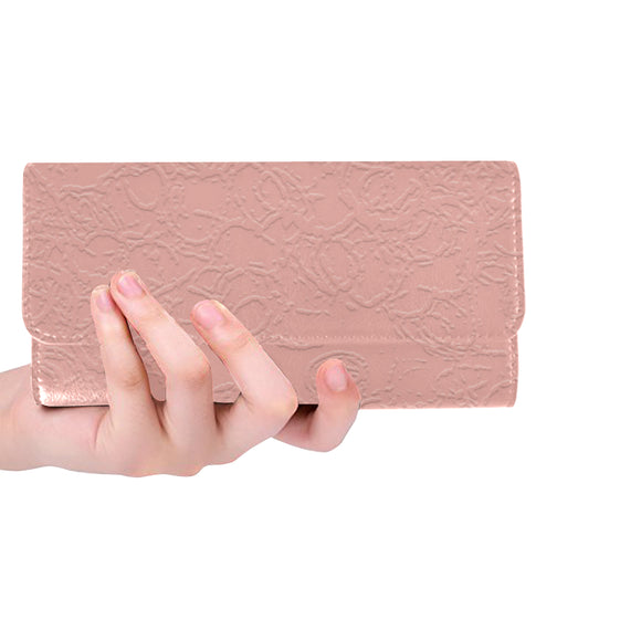 Sea Pink Sundown Women's Trifold Wallet (Model 1675)