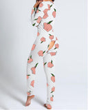 Women's One-Piece Long-Sleeve Slim Fit V-Neck Bodysuit Pajamas