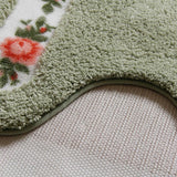 Shower Pad Mat Rug Bathroom Coral Velvet Soft Toilet Carpet