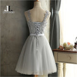 Short Backless Lace Up Prom Gown Formal Dress Women Robe De Soiree
