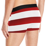 Red White Stripes Men's All Over Print Boxer Briefs (Model L10)