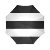 Black White Stripes Foldable Umbrella